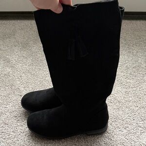 Cat & Jack Black Fold-Over Girls' Ankle Boots